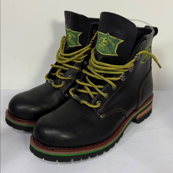 John Deere Shoes Skechers John Deere Built Black Leather Cascades John Deere Shoes Skechers John Deere Built Black Leather Cascades